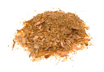 sawdust isolated on white background