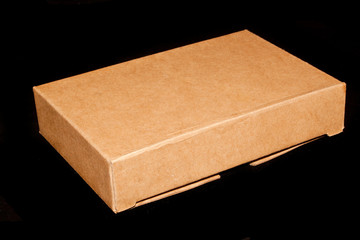 parcel post isolated on black background