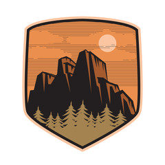 Mountain logo, icon or symbol