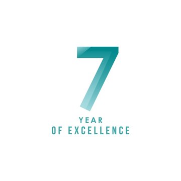 7 Year of Excellence Vector Template Design Illustration
