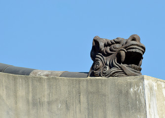 Obraz premium Stylised ancient Korean lion sculpture