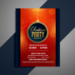 beautiful party flyer for christmas celebration