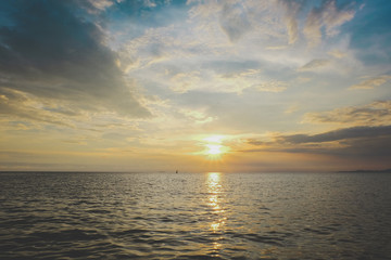 Amazing summer sunset view on the beach, Pattaya,Thailand