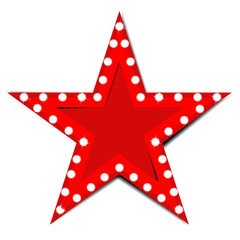 Fototapeta premium Show light stars red background