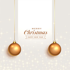 fantastic christmas greeting background with decorative balls