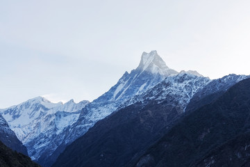 Fototapeta na wymiar Fish Tail or Mt.Machhapuchhare in Nepal