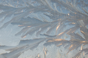 the natural background - frost patterns on glass