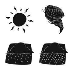 Vector illustration of weather and climate logo. Set of weather and cloud stock symbol for web.
