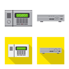 Fototapeta premium Vector illustration of office and house logo. Set of office and system vector icon for stock.