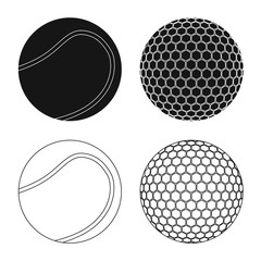 Vector design of sport and ball icon. Collection of sport and athletic stock symbol for web.