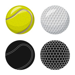 Vector design of sport and ball symbol. Collection of sport and athletic vector icon for stock.