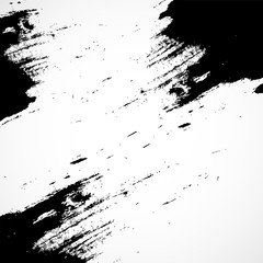 Abstract grunge background. Brush stroke and texture. Grunge black brush. Vector design