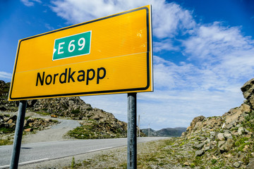 Landscape view in Nordkapp North Cape Norway Europe