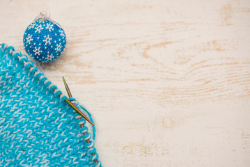 Christmas knitting needles