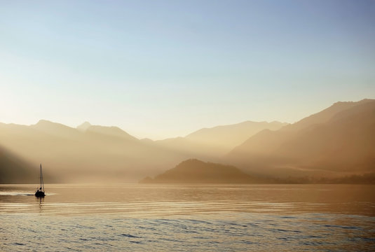  Sunset on Lake Como, Bellaggio