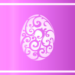 Pink paper patterned egg.