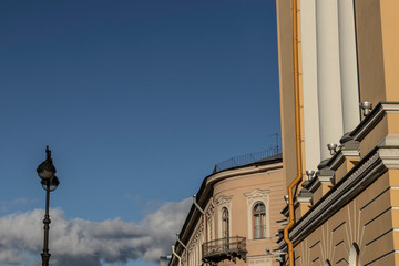 Fototapeta na wymiar Saint Petersburg skyline old building on a blue sky