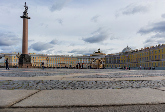 Massive Palace Square in Saint Petersburg