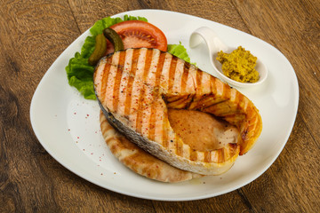 Grilled salmon