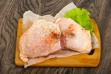 Raw chicken thigh