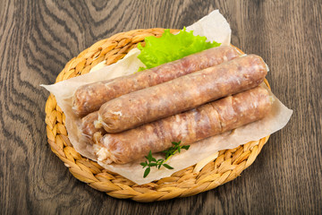 Natural sausages for grill
