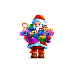 Illustration isolated character santa