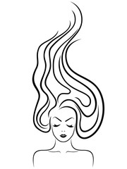 Beautiful woman with luxury hair