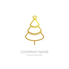Christmas Happy New Year Religion Business Wallpaper Stock Vector Logo Design Template