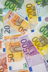 Background of euro Money . Euro cash background.