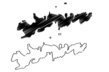 Isla de los Estados (Region of Argentina, Argentine Republic, Staten Island) map vector illustration, scribble sketch Isla de los Estados map