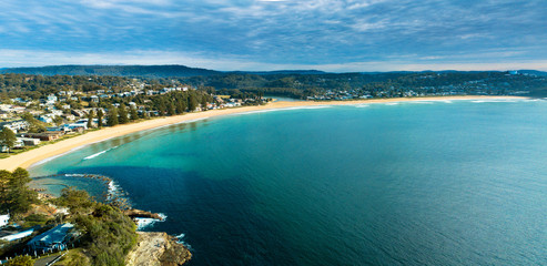 Panoramic views of Avoca Beach