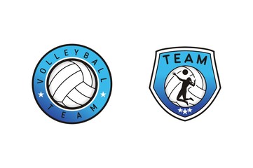 Obraz premium Modern Volleyball team logo design vector eps format