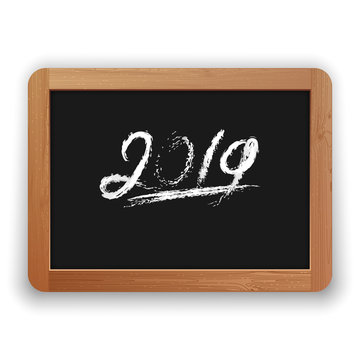 Underline 2019 Chalk Calligraphy on the Blackboard