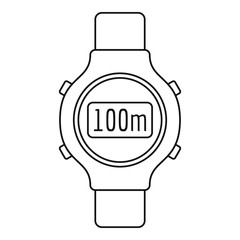 Fitness tracker icon. Outline fitness tracker vector icon for web design isolated on white background