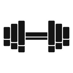 Gym dumbell icon. Simple illustration of gym dumbell vector icon for web design isolated on white background
