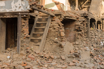 earthquake ruins in bhaktapur