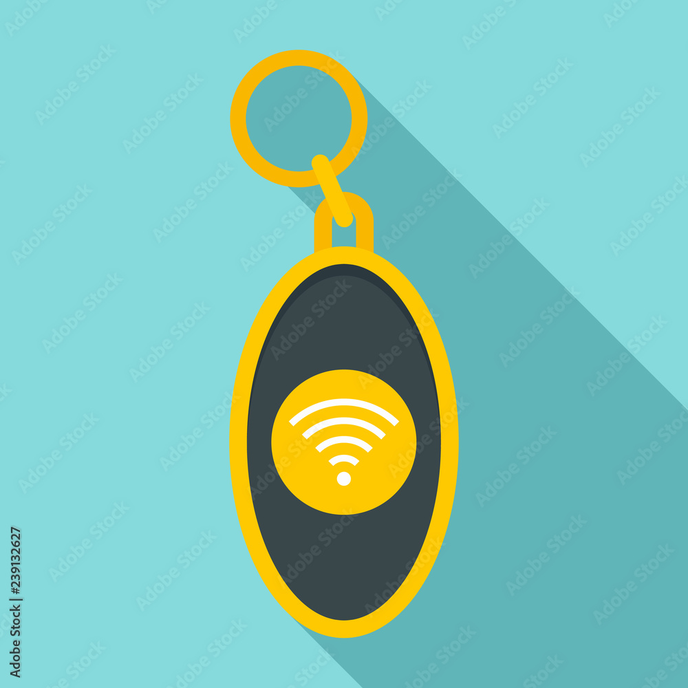 Poster nfc trinket icon. flat illustration of nfc trinket vector icon for web design