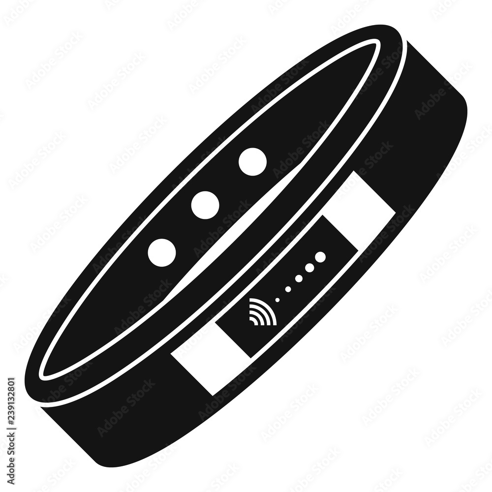 Poster nfc bracelet icon. simple illustration of nfc bracelet vector icon for web design isolated on white 