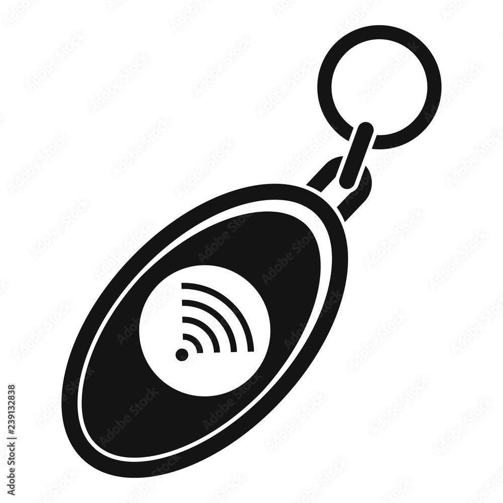 Poster nfc trinket icon. simple illustration of nfc trinket vector icon for web design isolated on white ba