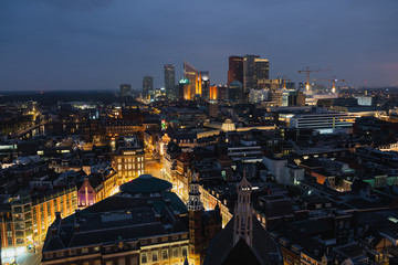 Obraz premium The hague city skyline sunrise, Netherlands