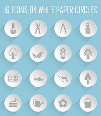 landscape design icon set