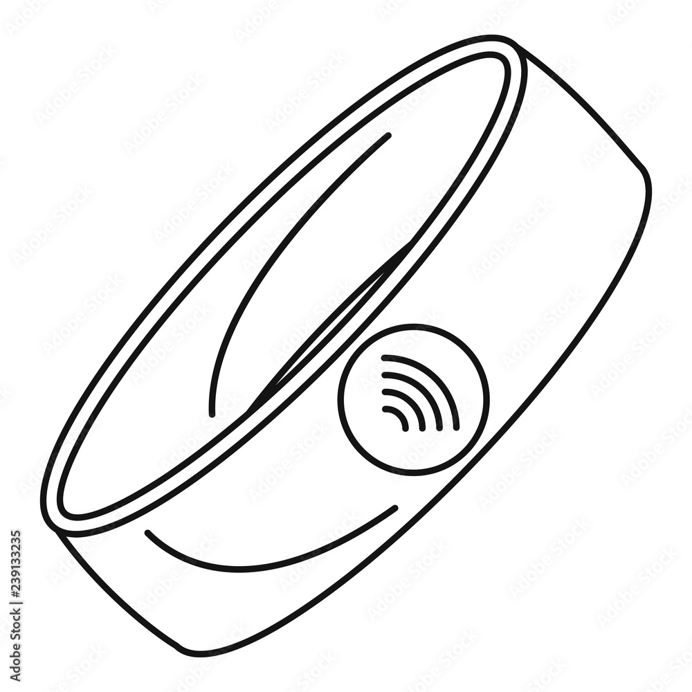 Poster nfc smart bracelet icon. outline nfc smart bracelet vector icon for web design isolated on white bac