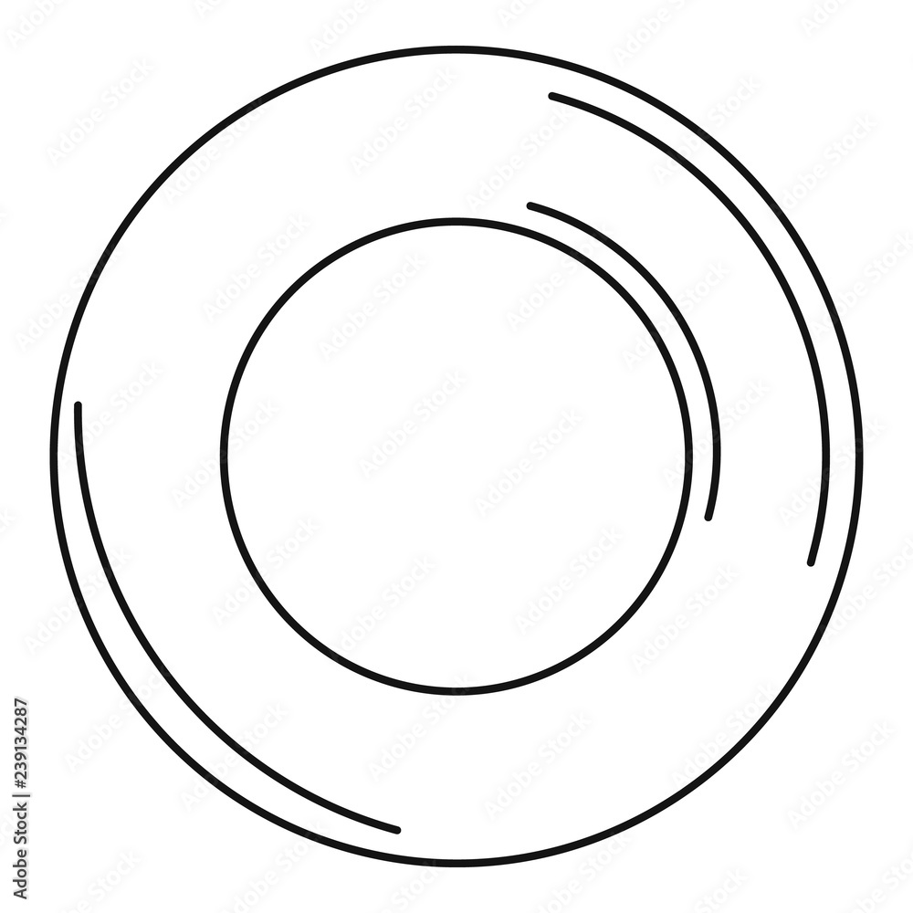 Poster swimming circle icon. outline swimming circle vector icon for web design isolated on white backgroun