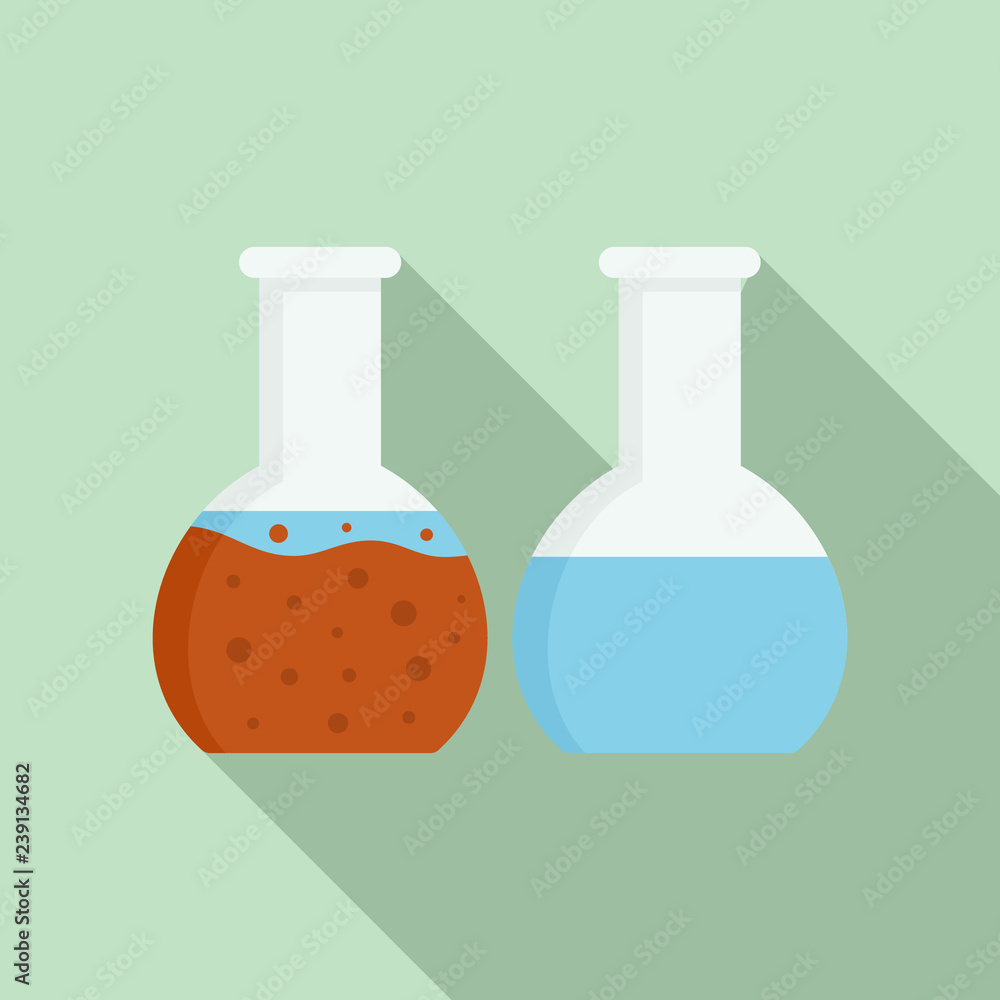 Poster water flask dirty probe icon. flat illustration of water flask dirty probe vector icon for web desig