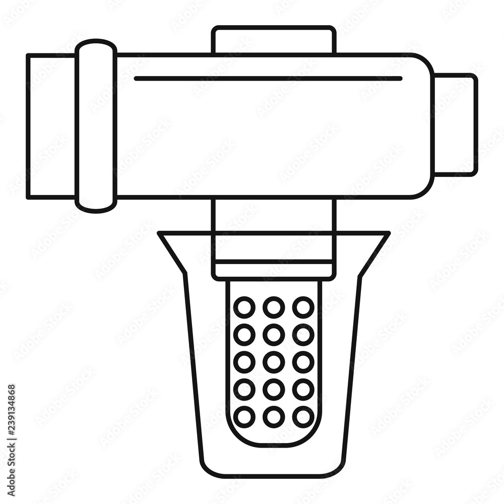 Poster hard water filtering icon. outline hard water filtering vector icon for web design isolated on white