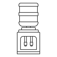Office water filter bottle icon. Outline office water filter bottle vector icon for web design isolated on white background
