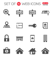 real estate vector icons for your creative ideas