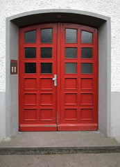 Fototapeta premium rote Haustür