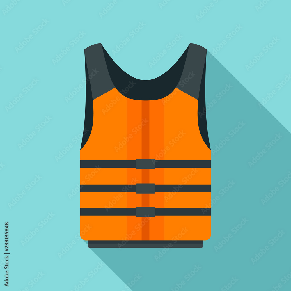 Aufkleber life jacket icon. flat illustration of life jacket vector icon for web design