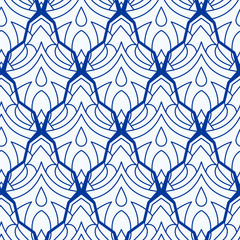 Rhombic seamless ornaments in the same style.